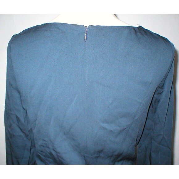 New Womens S NWT $310 Designer Dress Artelier Nicole Miller Navy Blue Viscose - Picture 8 of 11